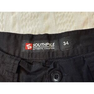 Southpole Cargo Shorts Mens 34 Black Ripstop Y2K Skater Streetwear